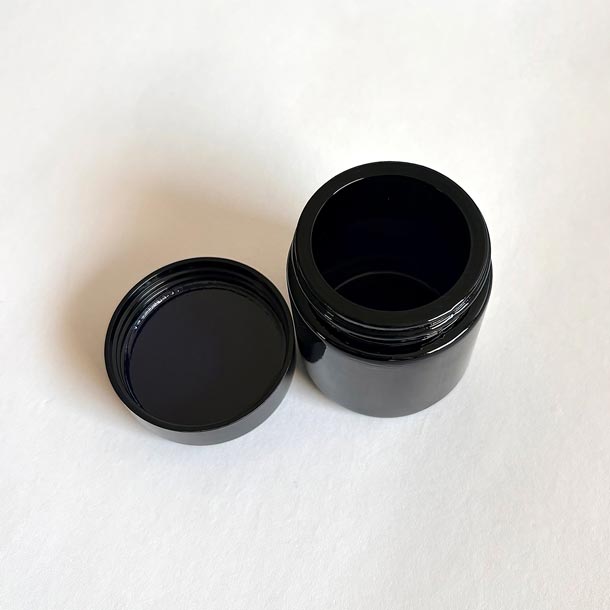 50 ml Black UV Glass Screw Top Jar - Image 3